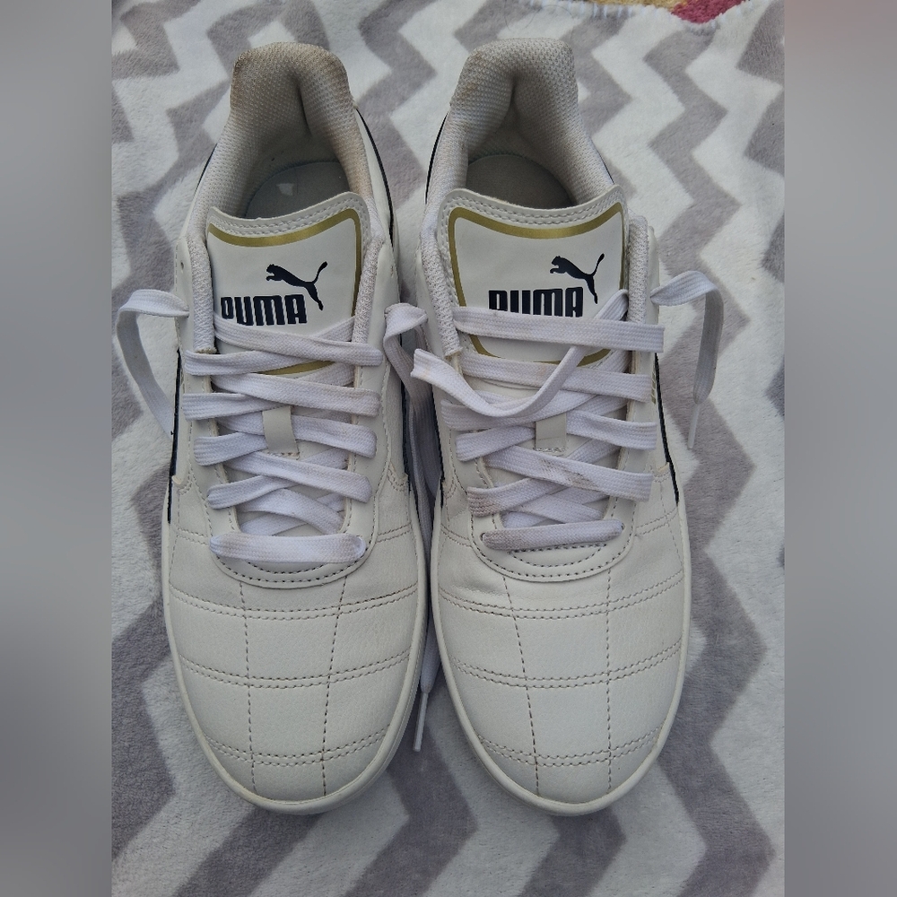 Puma White and Black Classic Sneakers